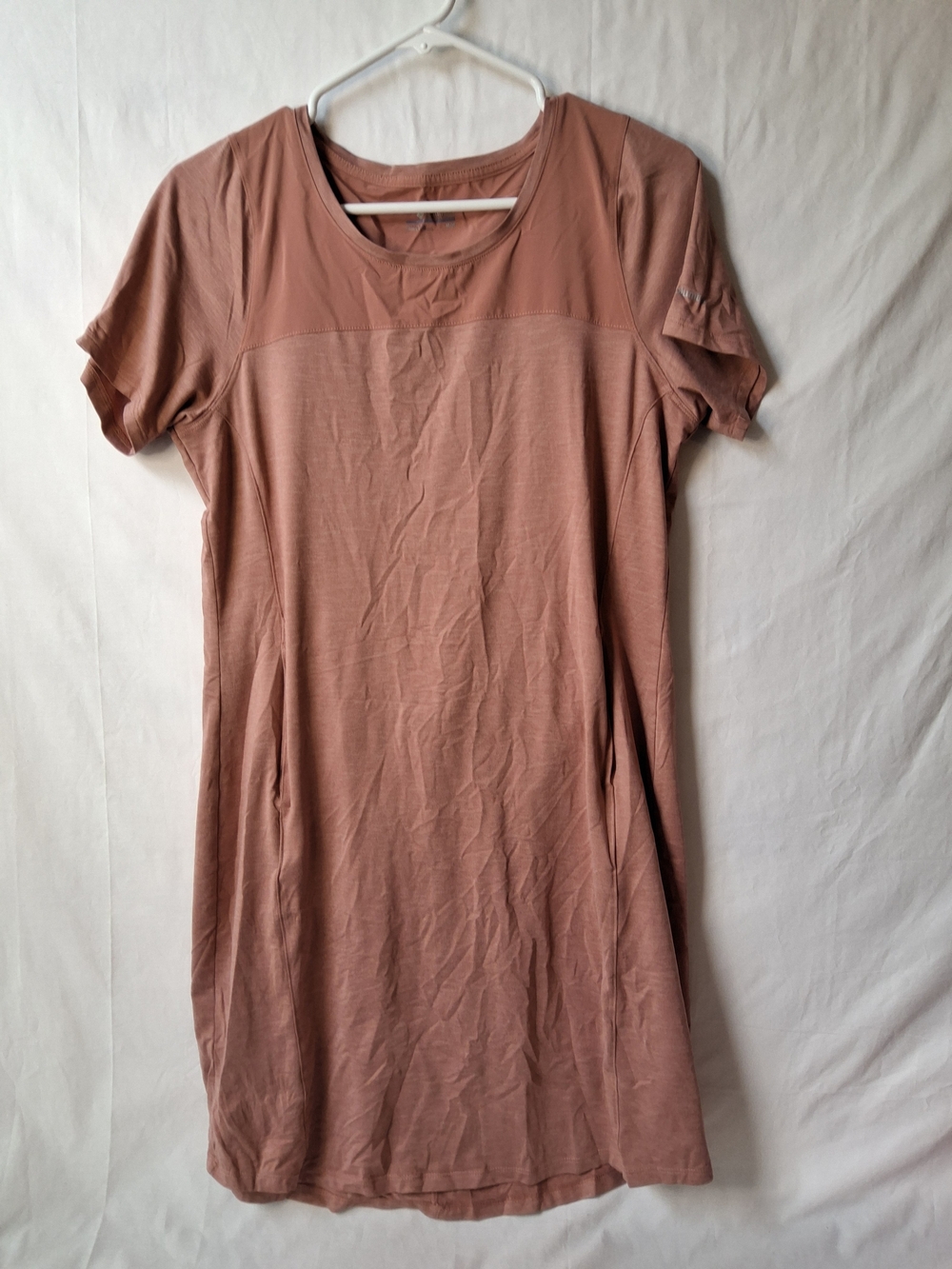 Columbia Asymmetrical Short-Sleeve Tunic Dress - Dusty Rose